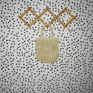 Target Straw Super Embroidered Girls Tote Bag